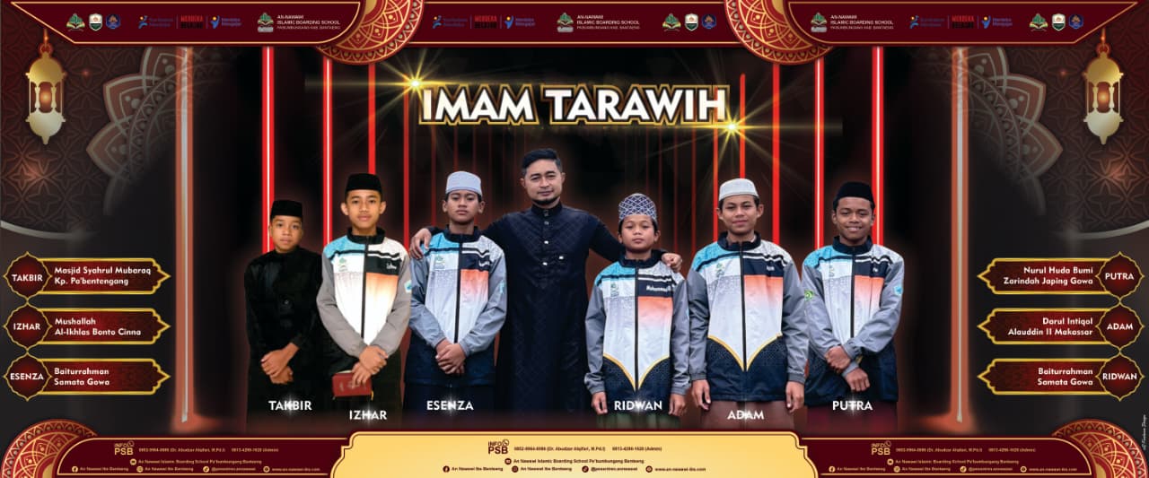 Superior Cadre Development: 6 Students from An-Nawawi Islamic Boarding School Ready to Serve as Taraweeh Imams in Makassar, Gowa, and Bantaeng